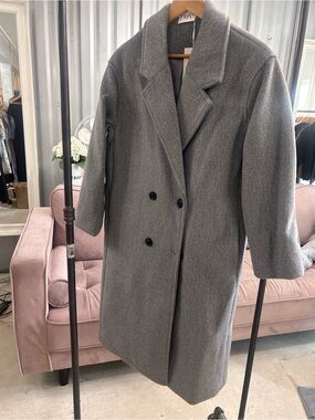 Priv - Grey Long Coat NWT Medium